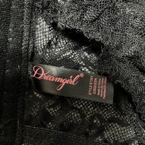 Dreamgirl Black Lace Stretch Garter Belt Plus Size O/S Queen - Picture 7 of 11